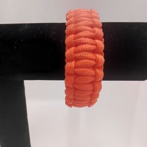 Handwoven Orange Paracord Bracelet